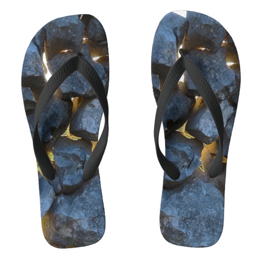 Rustieke Kroatische stenen muur fotografie Teenslippers (Voetbed)