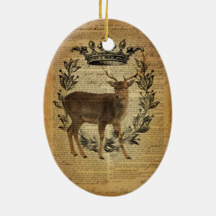 Rustieke kroon outdoorsman whitetail buck Deer Keramisch Ornament