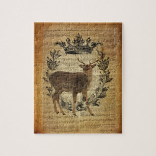 Rustieke kroon outdoorsman whitetail buck Deer Legpuzzel