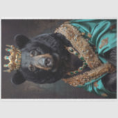 Rustieke  Kroonkoning Beer Decoupage Tissuepapier (Voorkant)