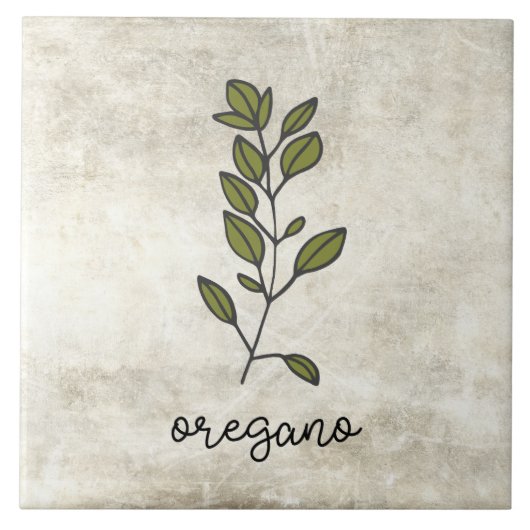 Rustieke kruiden Oregano boerderij Tegeltje (Voorkant)