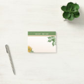 Rustieke kunst van gouden bloemen en bladeren post-it® notes (Kantoor)