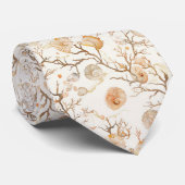 Rustieke Kust - Zeeschelpen, Zeesterren, Rif (14) Stropdas (Opgerold)