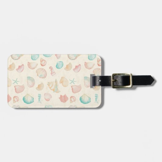 Rustieke Kust - Zeeschelpen, Zeesterren, Rif (22) Bagagelabel (Voorkant horizontaal)