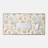 Rustieke Kust - Zeeschelpen, Zeesterren, Rif (32) Bureaumat (Keyboard & Muis)