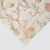 Rustieke Kust - Zeeschelpen, Zeesterren, Rif (5) Tissuepapier (Detail)