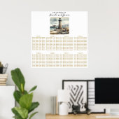Rustieke Kustvuurtoren Strand Zitzone Poster (Thuiskantoor)
