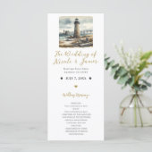Rustieke Kustvuurtoren Zeekust Strand Programma (Staand voorkant)