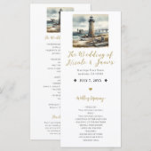 Rustieke Kustvuurtoren Zeestrandprogramma Programma (Voorkant / Achterkant)