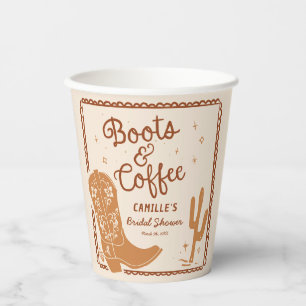 Rustieke laarzen en koffie Vrijgezellenfeest Papie Papieren Bekers