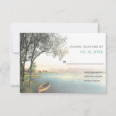 Rustieke Lakeside Landschap Wedding Event RSVP (Voorkant)