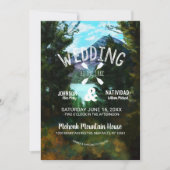 Rustieke Lakeside Mountain Wedding Kaart (Voorkant)