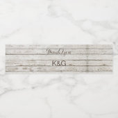 Rustieke land Barnwood schuur bruiloft Waterfles Etiket (Enkel label)