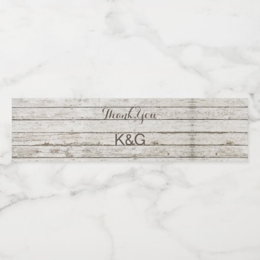 Rustieke land Barnwood schuur bruiloft Waterfles Etiket (Enkel label)