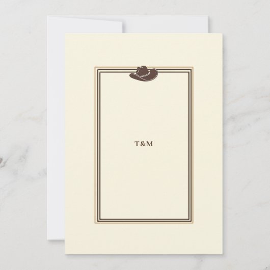 Rustieke  land bruiloft Western Botanisch Kaart (Achterkant)