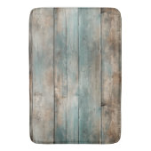 Rustieke land gedragen blauwe houten planken badmat (Voorkant Verticaal)