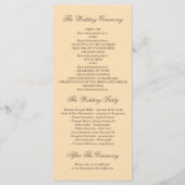 Rustieke land huwelijksprogramma's programma (Achterkant)