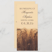 Rustieke land huwelijksprogramma's programma (Voorkant / Achterkant)