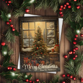  Rustieke Land Kerstboom Custom Feestdagen Kaart