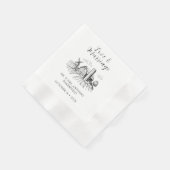 Rustieke land Westerne schuur bruiloft cocktail Servet (Hoek)