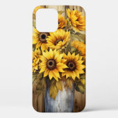  rustieke land zonnebloemen bloemenbloem Case-Mate iPhone case (Achterkant)