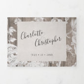 Rustieke landelijke bloemen drievoudig allemaal in drieluik uitnodiging (Cover)