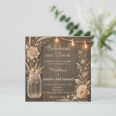 Rustieke landelijke bruiloft kaart (Staand voorkant)