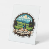 Rustieke Landelijke Charm Huwelijksuitnodiging | H Reclamebord Met Voetstuk (Voorkant)