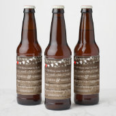 Rustieke landelijke streng van lichten schuur brui bier etiket (Flessen)