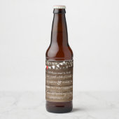 Rustieke landelijke streng van lichten schuur brui bier etiket (Voorkant)