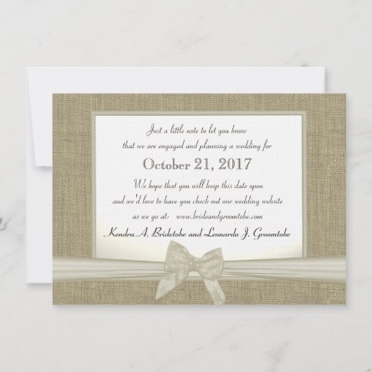 Rustieke landfoto's Sla de datum op Save The Date (Achterkant)