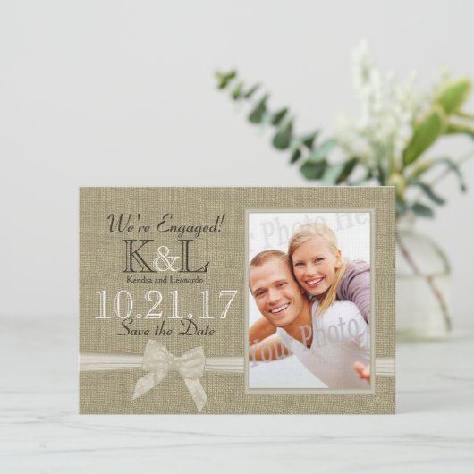 Rustieke landfoto's Sla de datum op Save The Date (Staand voorkant)