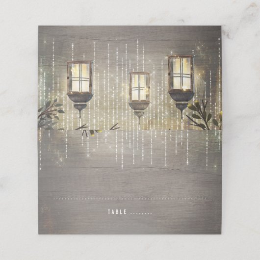 Rustieke Landlantaarn Lichten Bruiloft (Buitenkant ongevouwen)