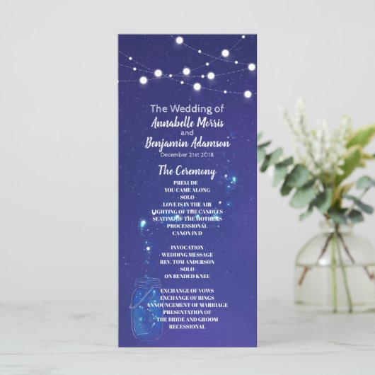 Rustieke landverlichting metselaar potten bruiloft programma (Staand voorkant)