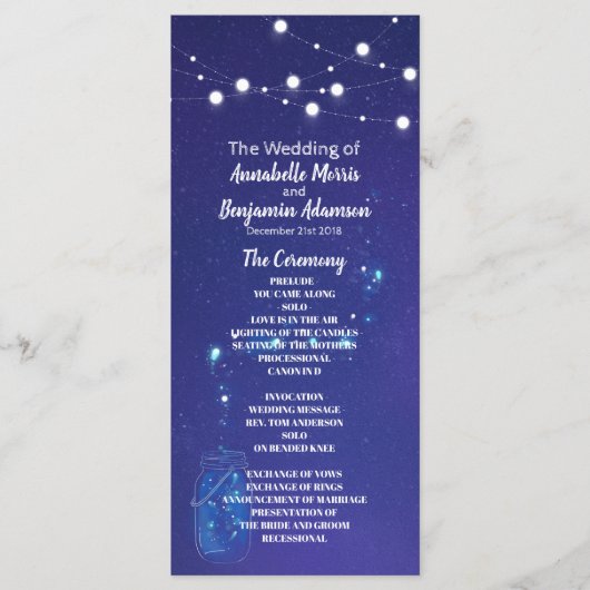 Rustieke landverlichting metselaar potten bruiloft programma (Voorkant)