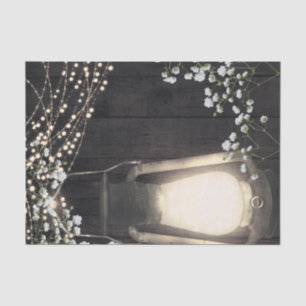 Rustieke Lantaarn Baby's Breath & Lichten Bruiloft Tissuepapier