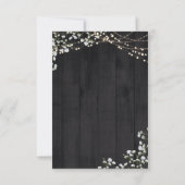 Rustieke Lantaarn Baby's Breath & Lichten Trouw RS RSVP Kaartje (Achterkant)