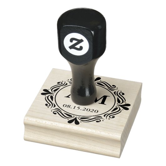 Rustieke Laurel Country krans | Bruiloft Rubberstempel (Stempel)