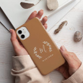 Rustieke laurier script monogram naam Case-Mate iPhone case