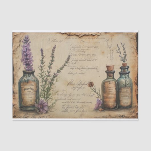  rustieke lavendel apotheek decoupage tissuepapier (Voorkant)