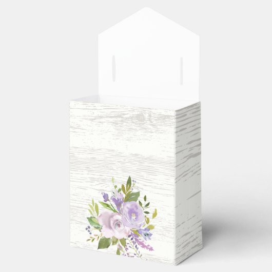 Rustieke Lavendel Bloemen Baby shower Favor Box Bedankdoosjes (Geopend)