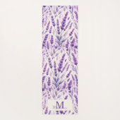Rustieke Lavendel Bloemen Patroon Chique Naam Mono Yogamat (Achterkant)