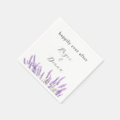 Rustieke Lavendel bloemenbruiloft Servet (Hoek)