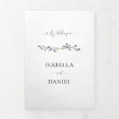 Rustieke Lavendel Eenvoudig Elegant Alles in Een H Drieluik Uitnodiging (Cover)