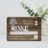 Rustieke Lavendel en Baby's Breath RSVP Bruiloft (Staand voorkant)