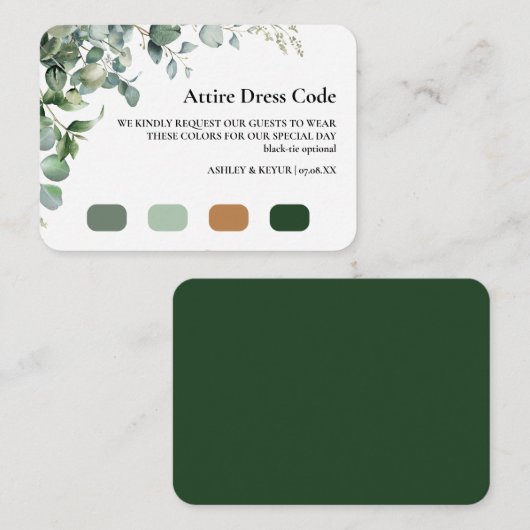 Rustieke Lavendel en Eucalyptus trouwkleding Informatiekaartje (Voorkant / Achterkant)