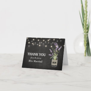 Rustieke Lavendel Lichtjes Bruidsdiner Bedankt