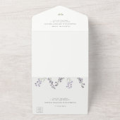 Rustieke Lavendel Maaltijd RSVP Modern Romantisch  All In One Uitnodiging (Buitenkant)