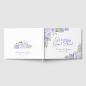 Rustieke Lavendel Paarse Bloemen Boho Chic Bruilof Gastenboek (Volledig)
