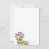  rustieke lavendel & zonnebloem Custom Blank Bedankkaart (Voorkant)